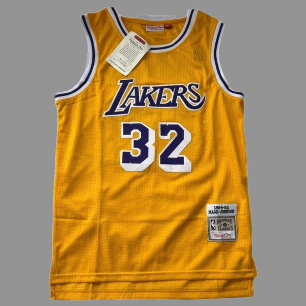 Magic Johnson Los Angeles Lakers Mitchell & Ness 1984-85 Hardwood Classic Jersey